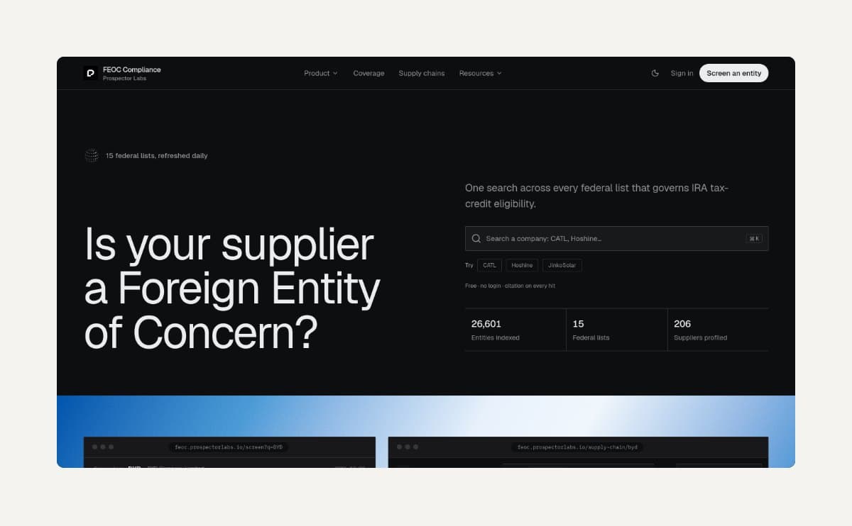 FEOC Compliance
